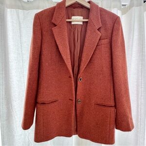 Max & Co orange wool jacket, size 4